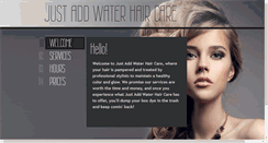 Desktop Screenshot of justaddwaterhaircare.com